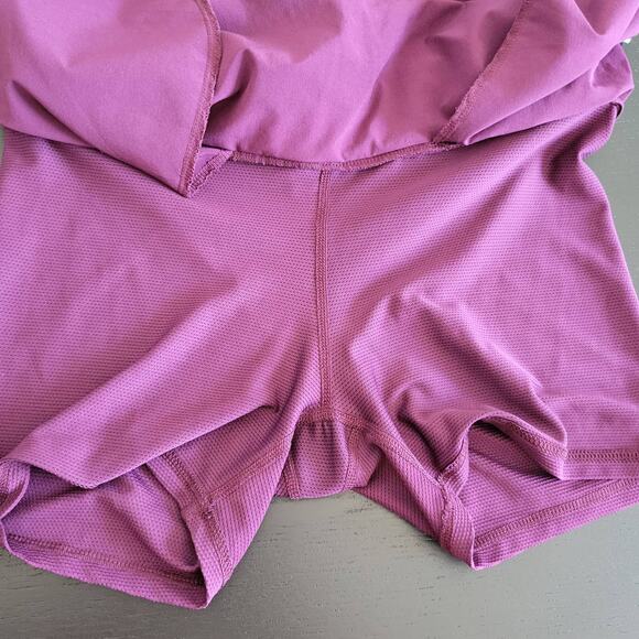 Athleta Midtown Skort Wild Bloom Purple Elastic Waist Athleisure Women 2 - Picture 7 of 10